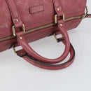 GUCCI GG Implementation Boston Bag PVC Gold Pink 193603 Auth 166330-7
