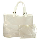 LOUIS VUITTON Epi Plage Lagoon Bay Tote Bag White Clear M92151 LV Auth 166331-1