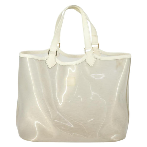 LOUIS VUITTON Epi Plage Lagoon Bay Tote Bag White Clear M92151 LV Auth 166331
