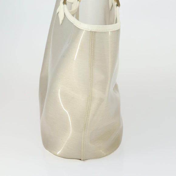 LOUIS VUITTON Epi Plage Lagoon Bay Tote Bag White Clear M92151 LV Auth 166331