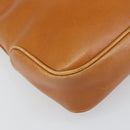 CELINE Shoulder Bag Leather Brown Gold Auth 166334-11