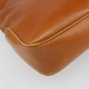 CELINE Shoulder Bag Leather Brown Gold Auth 166334-13