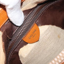 CELINE Shoulder Bag Leather Brown Gold Auth 166334-16