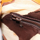 CELINE Shoulder Bag Leather Brown Gold Auth 166334-20