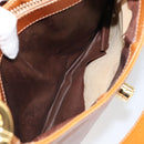CELINE Shoulder Bag Leather Brown Gold Auth 166334-24