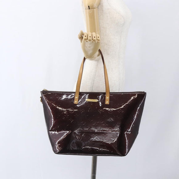 LOUIS VUITTON Monogram Vernis Bellevue GM Tote Bag Amarante M93589 Auth 166335