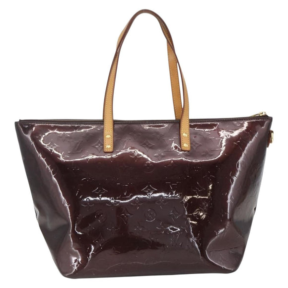 LOUIS VUITTON Monogram Vernis Bellevue GM Tote Bag Amarante M93589 Auth 166335