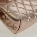 CHANEL Matelasse Pouch Lamb Skin Pink Silver CC Auth 166350SAM-10