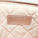 CHANEL Matelasse Pouch Lamb Skin Pink Silver CC Auth 166350SAM-14