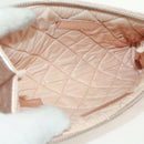 CHANEL Matelasse Pouch Lamb Skin Pink Silver CC Auth 166350SAM-15