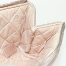 CHANEL Matelasse Pouch Lamb Skin Pink Silver CC Auth 166350SAM-17