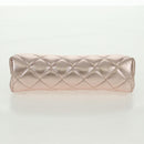 CHANEL Matelasse Pouch Lamb Skin Pink Silver CC Auth 166350SAM-7