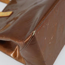LOUIS VUITTON Monogram Vernis Reade PM Hand Bag Bronze M91146 LV Auth 166351-16