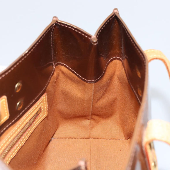 LOUIS VUITTON Monogram Vernis Reade PM Hand Bag Bronze M91146 LV Auth 166351