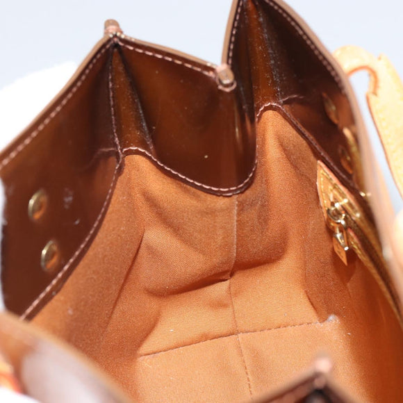 LOUIS VUITTON Monogram Vernis Reade PM Hand Bag Bronze M91146 LV Auth 166351