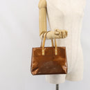 LOUIS VUITTON Monogram Vernis Reade PM Hand Bag Bronze M91146 LV Auth 166351-22