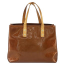 LOUIS VUITTON Monogram Vernis Reade PM Hand Bag Bronze M91146 LV Auth 166351-2
