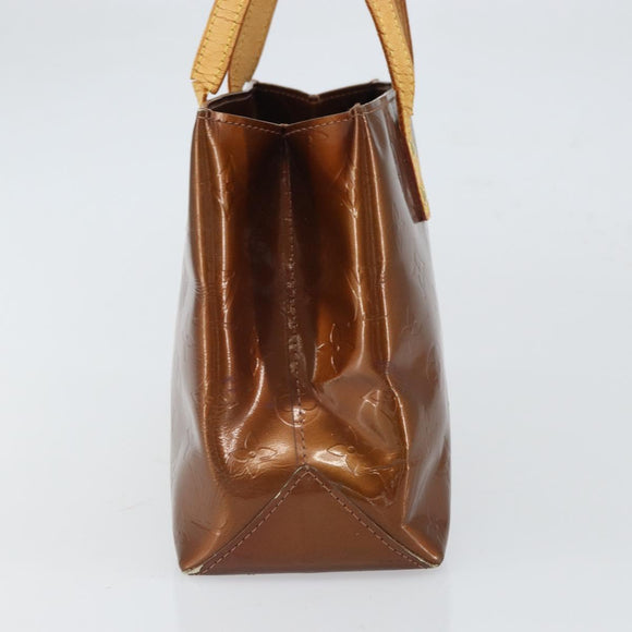 LOUIS VUITTON Monogram Vernis Reade PM Hand Bag Bronze M91146 LV Auth 166351