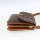 CELINE Macadam Canvas Shoulder Bag PVC Leather Brown Gold Auth 166352-5