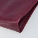 Salvatore Ferragamo Chain Gancini Shoulder Bag Leather Purple Gold Auth 166354-14