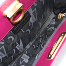 Salvatore Ferragamo Chain Gancini Shoulder Bag Leather Purple Gold Auth 166354-11