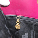 Salvatore Ferragamo Chain Gancini Shoulder Bag Leather Purple Gold Auth 166354-20