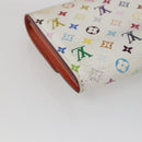 LOUIS VUITTON Multicolor Portefeuille Sarah Wallet White M93532 LV Auth 166362-16
