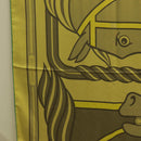 HERMES Carre 140 Scarf ""QUADRIGE"" Silk Green Auth 166363V-5