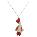 PRADA Clownfish Motif Necklace Ag925 Gold Tone Auth 166365V-1