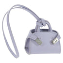 Salvatore Ferragamo Bag Charm Leather Purple Auth 166369M-1