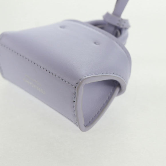 Salvatore Ferragamo Bag Charm Leather Purple Auth 166369M