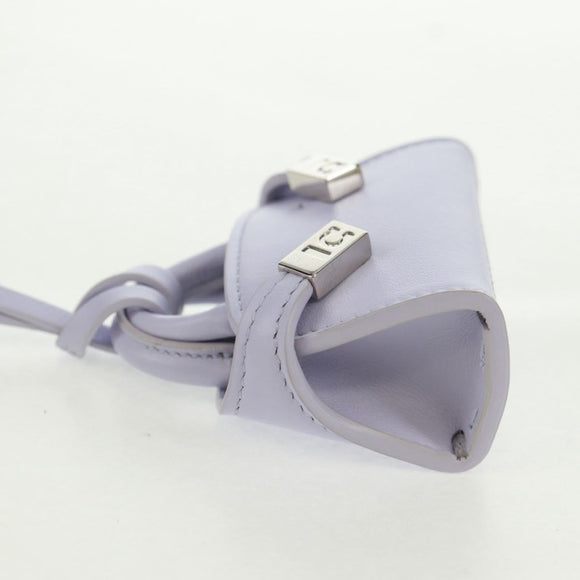 Salvatore Ferragamo Bag Charm Leather Purple Auth 166369M