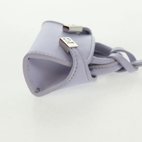 Salvatore Ferragamo Bag Charm Leather Purple Auth 166369M