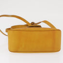 Salvatore Ferragamo Vala Hand Bag Leather 2way Yellow Silver Auth 166370-5