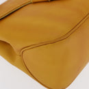 Salvatore Ferragamo Vala Hand Bag Leather 2way Yellow Silver Auth 166370-16