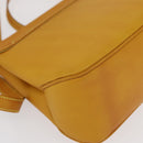 Salvatore Ferragamo Vala Hand Bag Leather 2way Yellow Silver Auth 166370-18