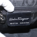 Salvatore Ferragamo Vala Hand Bag Leather 2way Yellow Silver Auth 166370-12