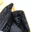 Salvatore Ferragamo Vala Hand Bag Leather 2way Yellow Silver Auth 166370-20