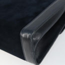 Salvatore Ferragamo Gancini Shoulder Bag Leather Navy Gold Auth 166375-12