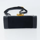 Salvatore Ferragamo Gancini Shoulder Bag Leather Navy Gold Auth 166375-9