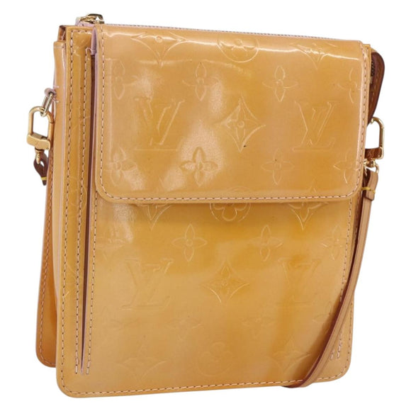 LOUIS VUITTON Monogram Vernis Motto Pouch Marshmallow Pink M91312 LV Auth 166377