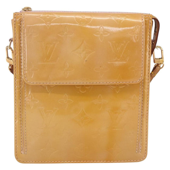 LOUIS VUITTON Monogram Vernis Motto Pouch Marshmallow Pink M91312 LV Auth 166377