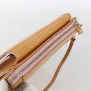 LOUIS VUITTON Monogram Vernis Motto Pouch Marshmallow Pink M91312 LV Auth 166377-6