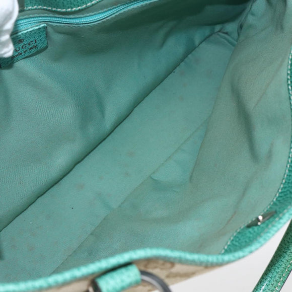 GUCCI GG Canvas Tote Bag Beige Silver 113015 Auth 166378