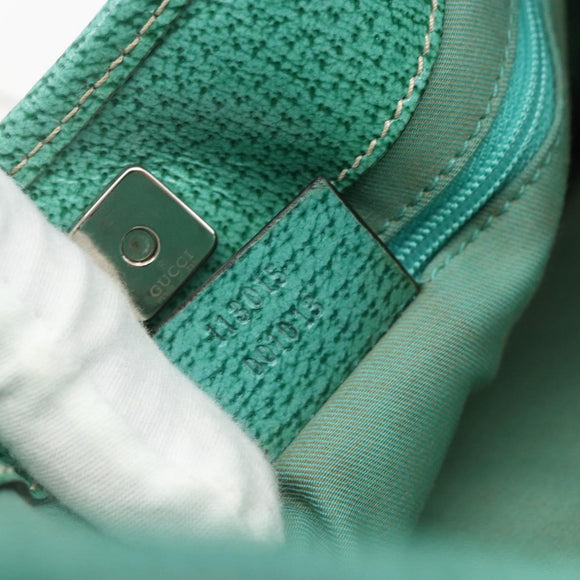 GUCCI GG Canvas Tote Bag Beige Silver 113015 Auth 166378