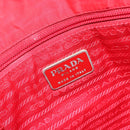 PRADA Hand Bag Nylon Red Auth 166380-17