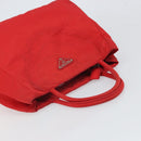 PRADA Hand Bag Nylon Red Auth 166380-6