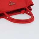 PRADA Hand Bag Nylon Red Auth 166380-7