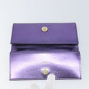 Salvatore Ferragamo Gancini Long Wallet Leather Purple Gold Auth 166383A-19