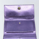 Salvatore Ferragamo Gancini Long Wallet Leather Purple Gold Auth 166383A-20